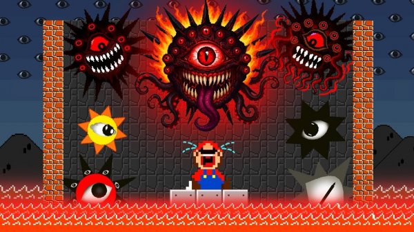 🌋Уровень лава! Марио плачет! Новая фаза мистера Sun