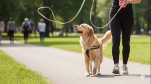 Как отучить собаку тянуть поводок на прогулке