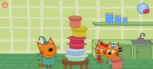 Три Кота Мультфильм Игра Башня из кастрюль