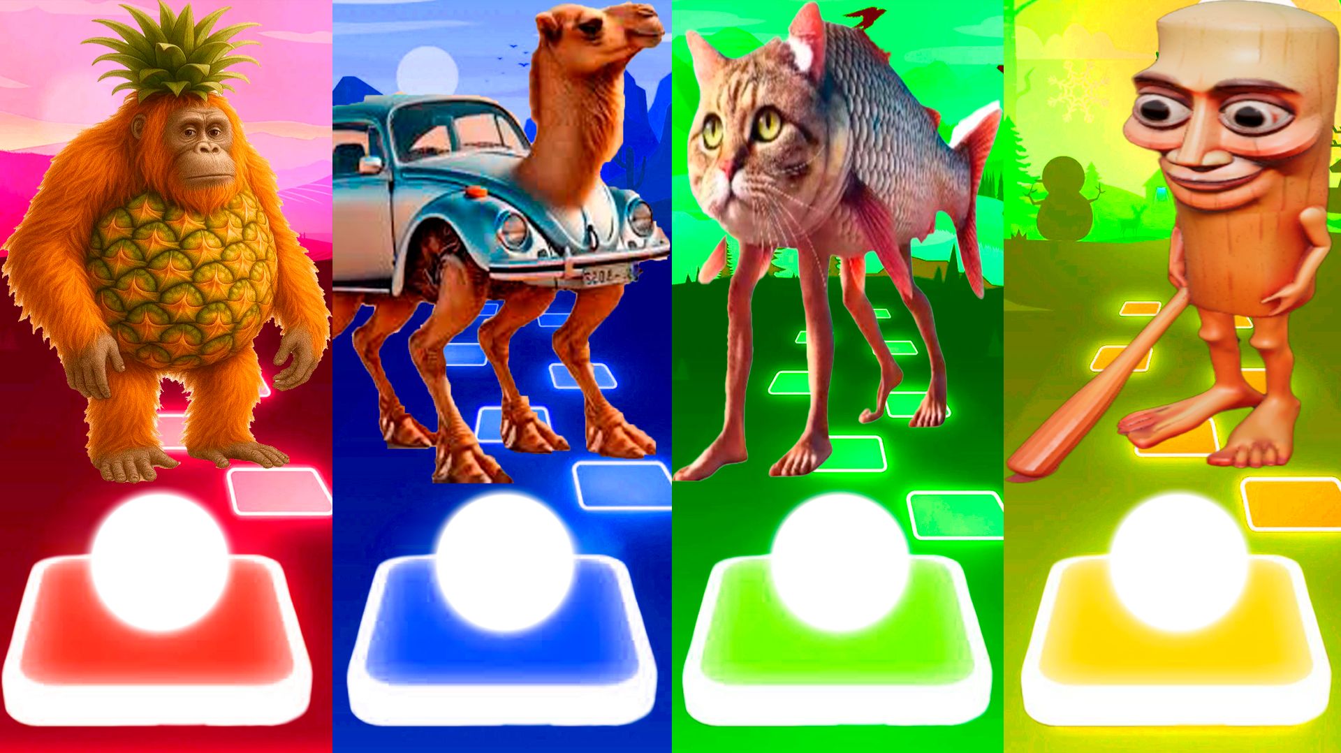 ОРАНГУТИНИ АНАНАСИНИ 🆚 ТРАКУТУЛУТУЛУ 🆚 ТРУЛИМЕРО ТРУЛИЧИНА 🆚 ТУН ТУН ТУН САХУР | Tiles Hop №297 смотреть онлайн