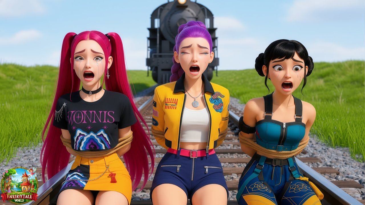 СПАСАЯ РУМИ, ЗОИ И МИРУ, ПОХИЩЕННЫХ ИЗ ПОД ПОЕЗДА K-Pop Demon Hunters смотреть онлайн