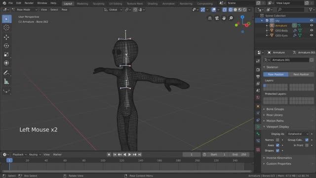 Кости — Основы Blender 30