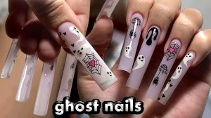 Halloween ДИЗАЙН с эффектом СВЕЧЕНИЯ 🌙🕸️ Супердлинные spooky НОГТИ! 😱