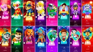 Мультики для Детей Щенячий Патруль Tiles Hop - Скай, Маршалл, Гонщик, Крепыш и др.