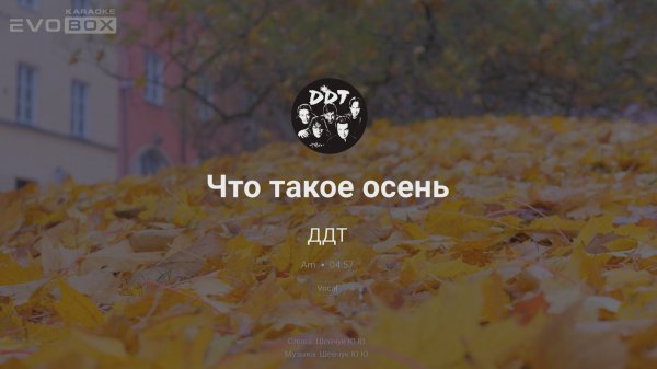 ДДТ — Что такое осень | караоке EVOBOX