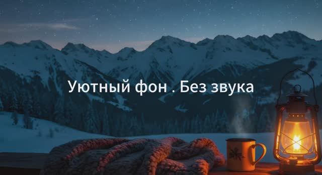 Окно в зиму: Живая картина для созерцания. Фон без звука.