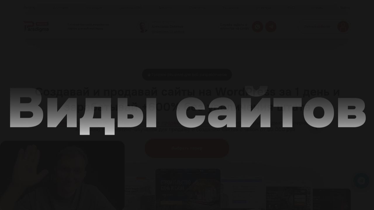 Какие бывают типы сайтов. Курс по созданию сайтов на Wordpress. смотреть онлайн