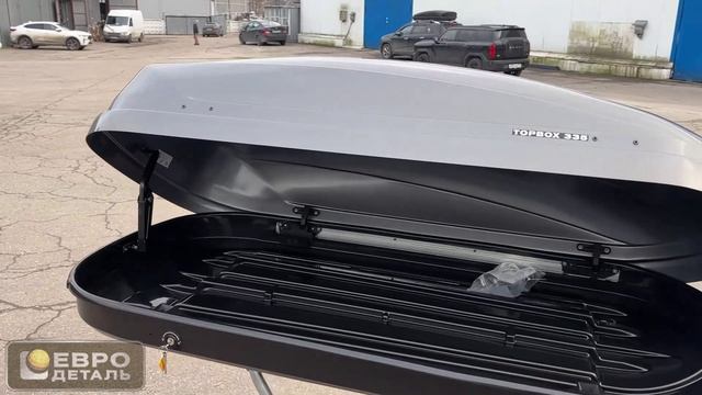 ET7335GG - Автобокс Евродеталь TOPBOX 335 (графит глянцевый) (1500х740х390) Скобы смотреть онлайн