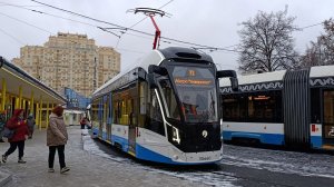 По Москве на трамвае Т1. Ч.1 - От Университета до просп. Сахарова