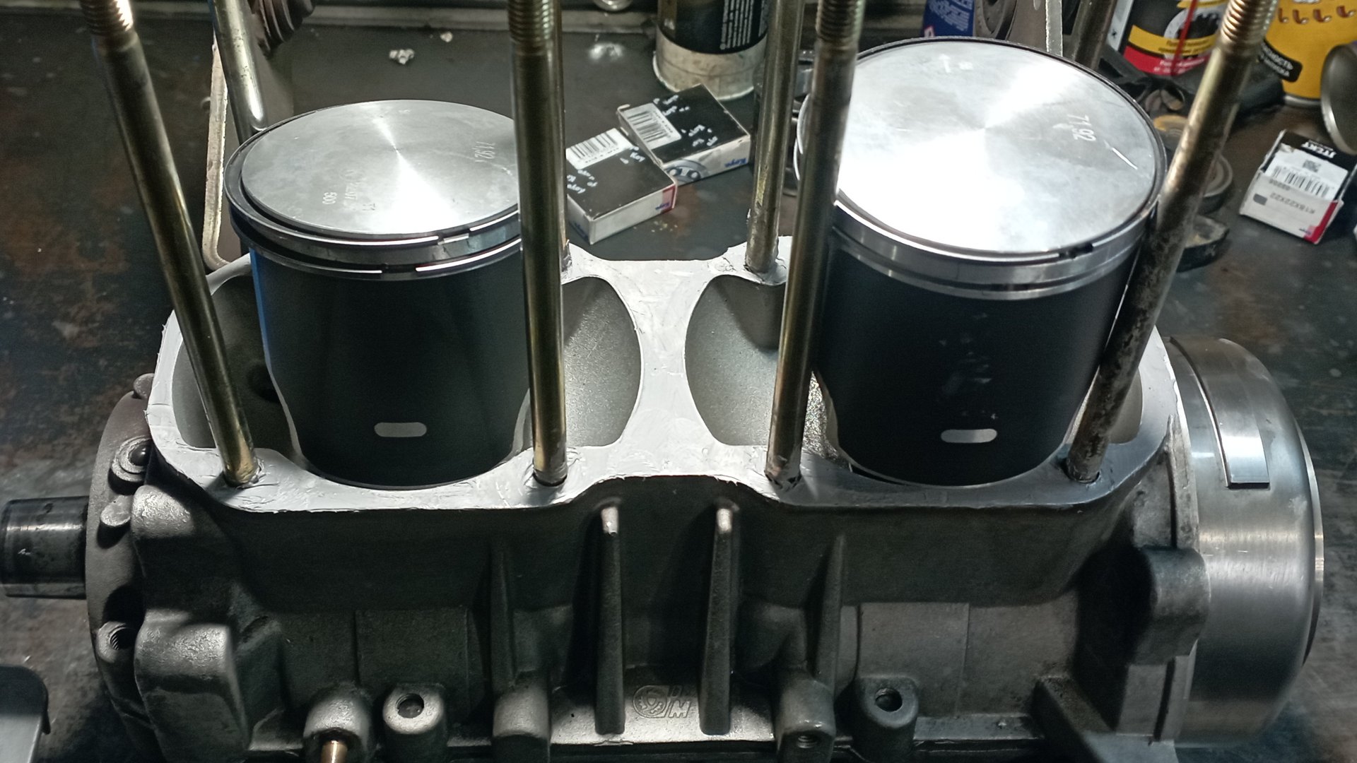 сборка поршневой группы снегоход Тайга Варяг