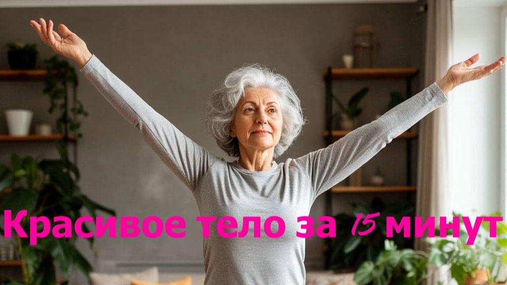 Утренняя зарядка на все тело за 15 минут. Быстрая разминка 50+ и новичков смотреть онлайн