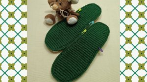 🌿Подошва для тапочек. 🍀Вязаная стелька.🍀 Очень подробно 🌿