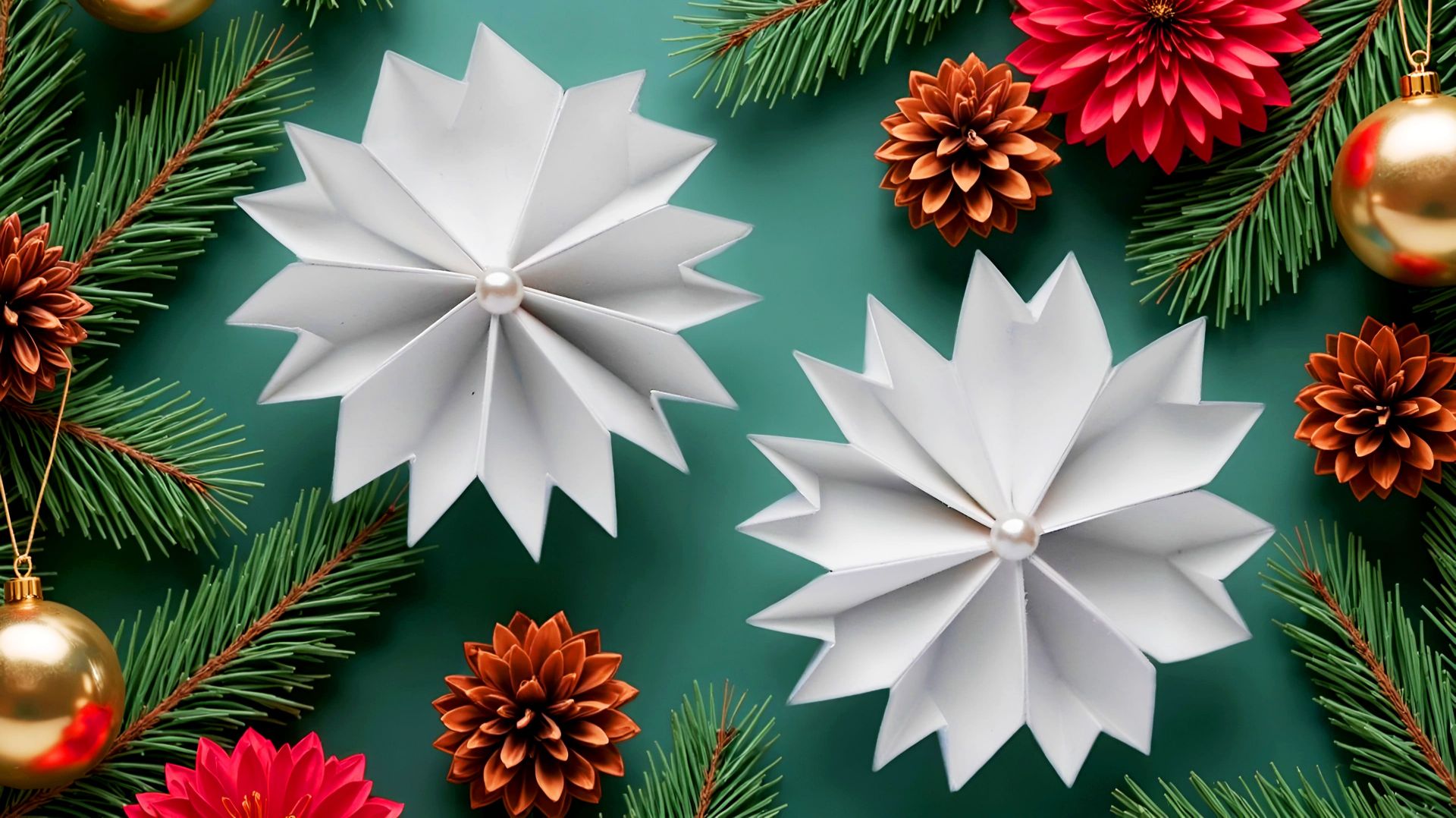 Объемная снежинка из бумаги ❄️ Новогодние поделки смотреть онлайн