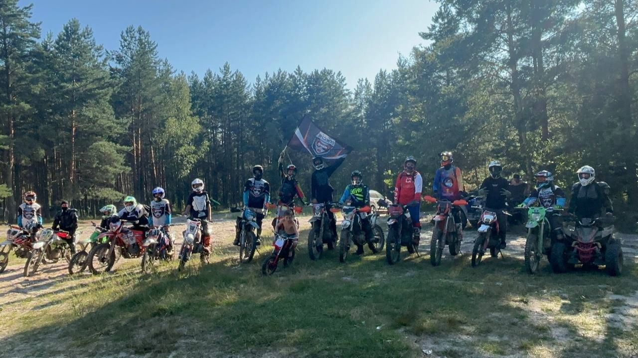 Пит Байк прохват участников Мотоклуба Эндуро ОпаНа