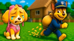 ГОНЩИК УКРАЛ ВСЕ ЗОЛОТО У СКАЙ ЩЕНЯЧИЙ ПАТРУЛЬ В МАЙНКРАФТЕ