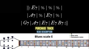 Drunk Fuzz Shuffle Guitar Backing Track in E