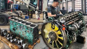 Быстрая сборка и запуск двигателя VOLVO FH D13C