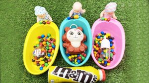 Мультики для девочек. Куколки в разноцветных ванночках.  Мультики для детей с куколками.