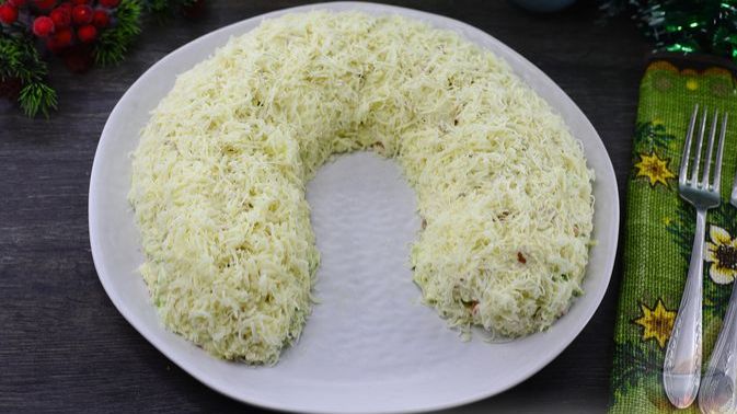 Снежная подкова. САЛАТ С КРАСНОЙ РЫБОЙ, КРАБОВЫМИ ПАЛОЧКАМИ И АВОКАДО смотреть онлайн