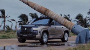 Выдержит ли китайский кроссовер падение огромной пальмы?