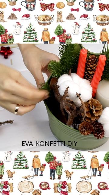 Новогодняя декоративная композиция с лосем смотреть онлайн