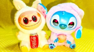 Лабубу и Стич.Игрушки для детей.Игрушка.Мягкая.Игрушка для ребёнка.