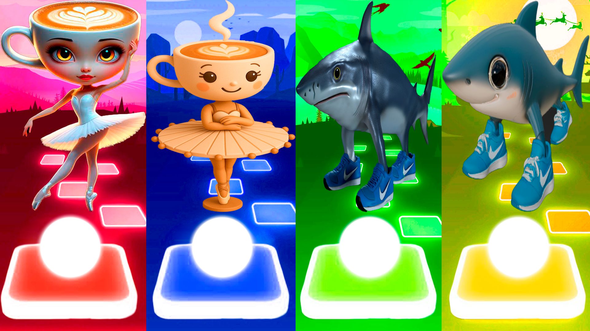 БАЛЕРИНА КАПУЧИНО 🆚 БАЛЕРИНА КАПУЧИНО 🆚 ТРАЛАЛЕРО ТРАЛАЛА 🆚 ТРАЛАЛЕРО ТРАЛАЛА | Tiles Hop №298 смотреть онлайн