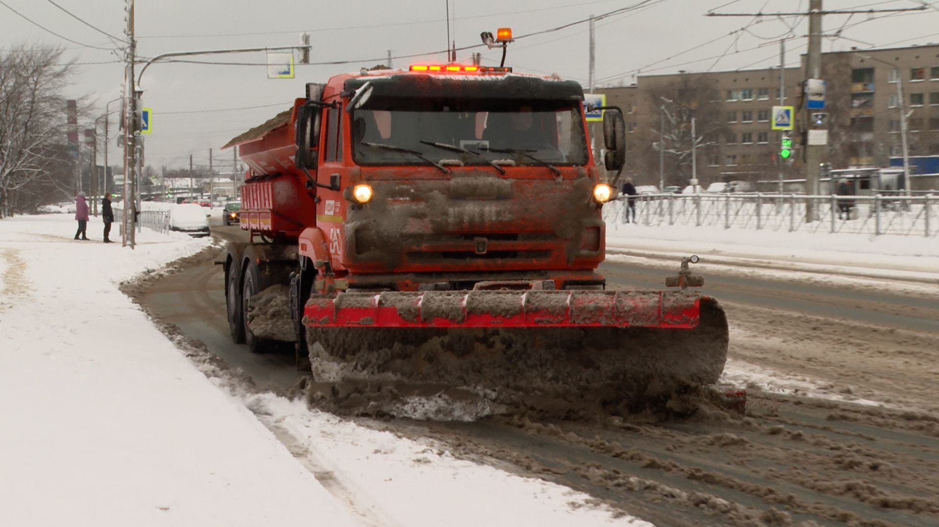 Уборка Череповца от снега смотреть онлайн