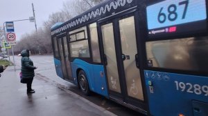 Автобус НЕФАЗ 5299 борт 192890, маршрут 687