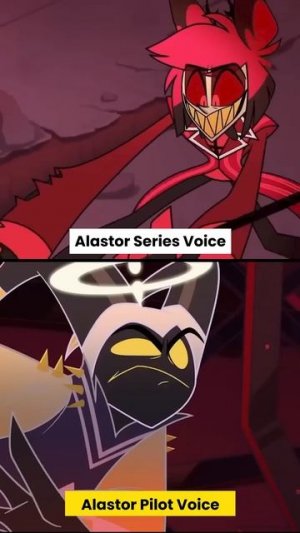 Alastor pilot voice VS Series Voice (Hazbin Hotel Fight scene)
