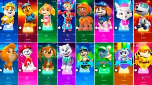 Мультики для Детей Щенячий Патруль Tiles Hop - КРЕПЫШ, ГОНЩИК, СКАЙ, РАЙДЕР, ЗУМА, СВИТТИ, РОБОПЁС