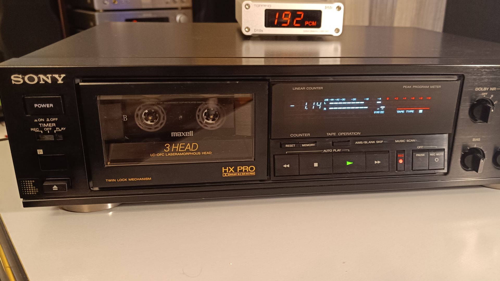 Кассетная дека SONY TC-K600 . Запись на нормальный тип пленки