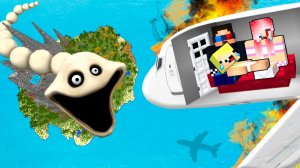 ✈️МЫ УПАЛИ НА ОСТРОВ ГОЛОДНОГО ЧЕРВЯКА В МАЙНКРАФТ! ШЕДИ ЛЕСКА И НУБИК MINECRAFT