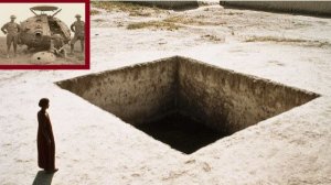 В пустыне образовался провал ведущий к древней установке