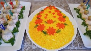 Салат ПАСХАЛЬНОЕ ЯЙЦО и закуска ГРИБНАЯ ПОЛЯНА салат на пасху!!!! блюда на праздничный стол