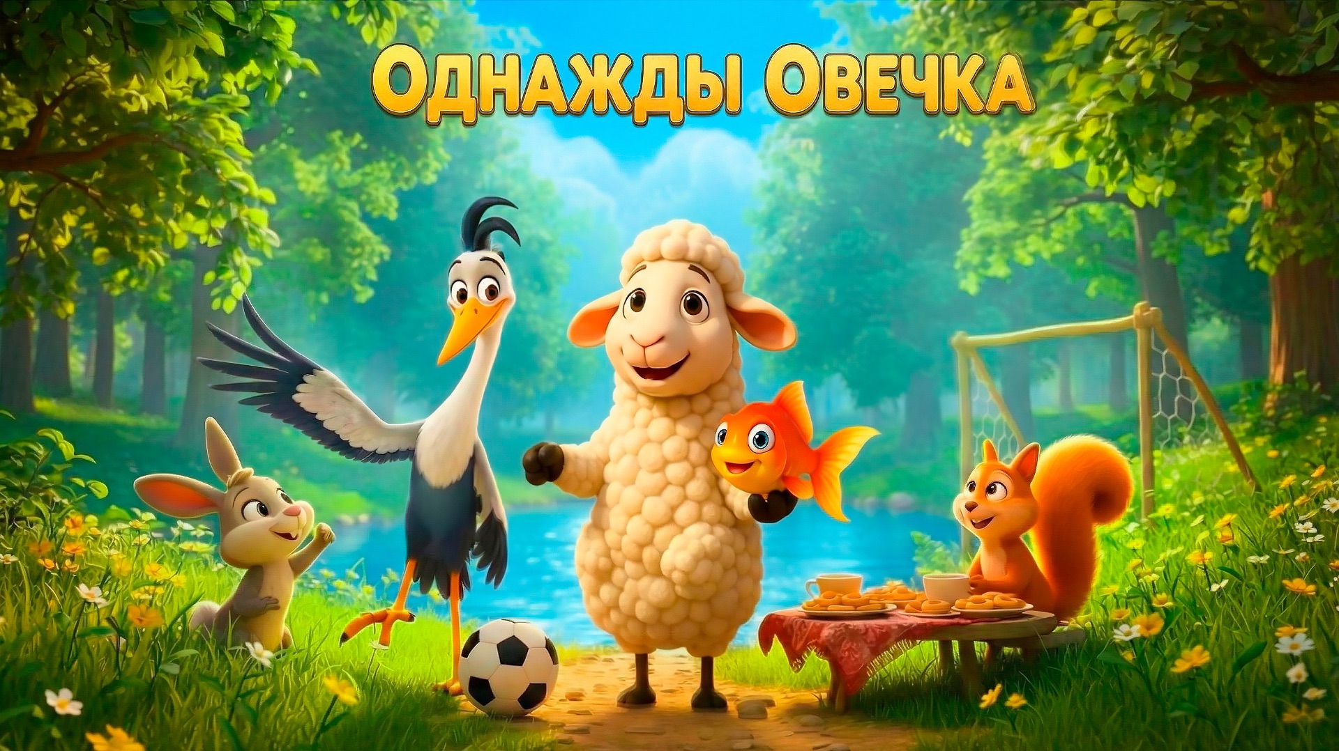 Однажды Овечка — добрая мультяшная история | Детская песенка смотреть онлайн