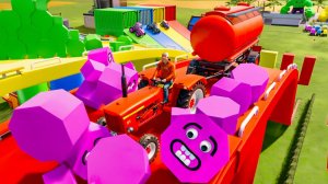 МУЛЬТИКИ ПРО МАШИНКИ НА ФЕРМЕ ДЛЯ ДЕТЕЙ 🚜🚚 КАТАЕМСЯ ВМЕСТЕ НА РАЗНОЦВЕТНЫХ ТРАКТОРАХ И ГРУЗОВИКАХ