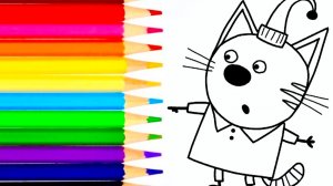 Три кота раскраска | Компот | Видео для детей | Мультики с игрушками