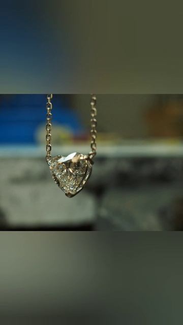Подвеска с бриллиантом 💎 сердце