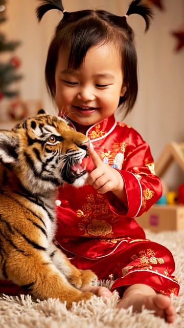 ИИ малыш и тигренок