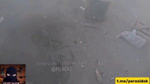 Наш пулемётчик увернулся от вражеского дрона