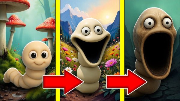 КАК МЕНЯЛСЯ ГОЛОДНЫЙ ЧЕРВЬ И ЕГО ЖИЗНЕННЫЙ ЦИКЛ В МАЙНКРАФТ ! ЭВОЛЮЦИЯ HUNGRY WORM MINECRAFT