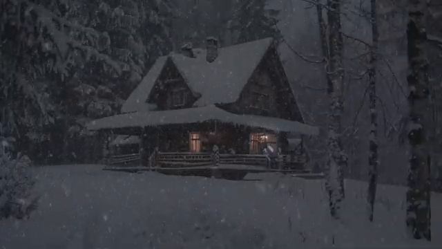 Sleep Feels Distant Again | Snow Falls Beyond The Silent Cave Firelight Glows Within | Calm Returns.