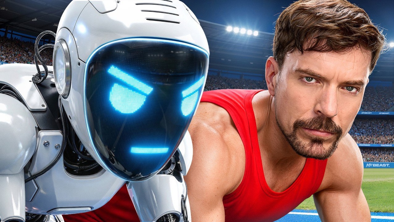 Самый Быстрый Человек В Мире Vs. Робот