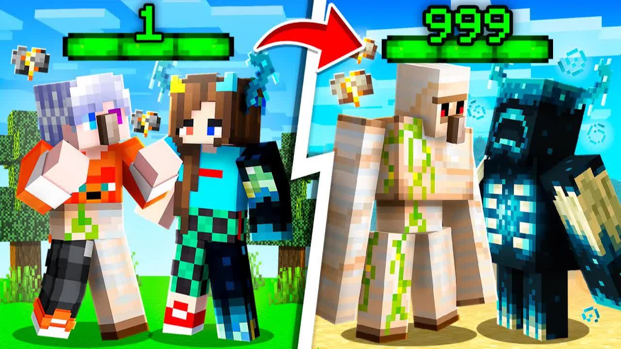 😨 МЫ ПРЕВРАЩАЕМСЯ В МОБОВ с Каждым Уровнем в Майнкрафт! смотреть онлайн