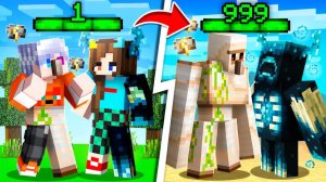 😨 МЫ ПРЕВРАЩАЕМСЯ В МОБОВ с Каждым Уровнем в Майнкрафт!