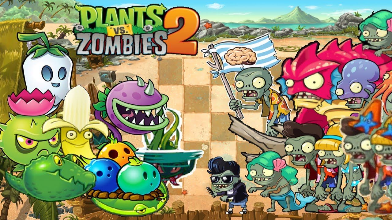 прохождение Растения против Зомби 2 смотреть онлайн