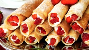 Вкусные вафельные трубочки с кремом. Без вафельницы.