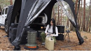 Кемпинг. Машина в палатке, неожиданный ливень.