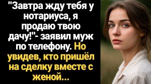 ИСТОРИЯ ИЗ ЖИЗНИ/Завтра жду тебя у нотариуса, я продаю твою дачу,- заявил муж по телефону